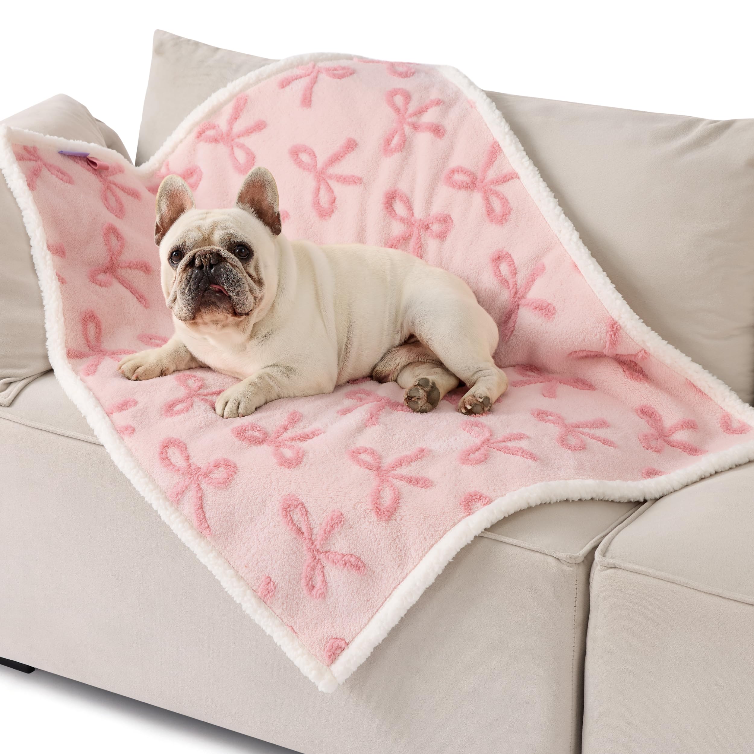 LE SURE blanket with flower pattern protects furniture in style.