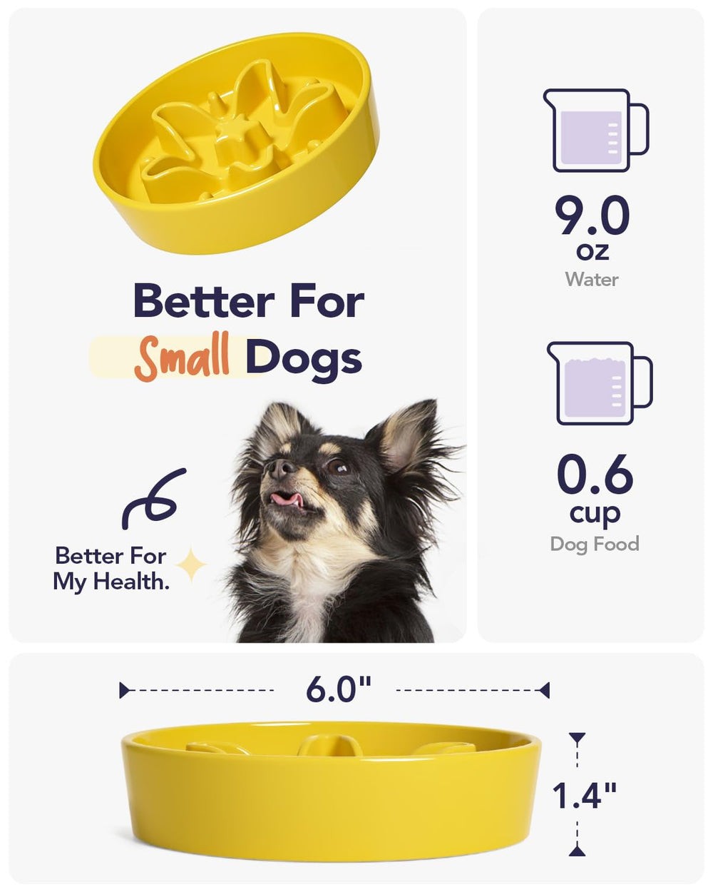 LE TAUCI ceramic bowl star yellow, side detail showing durable glaze and stability