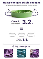 LE TAUCI Clover Green ceramic bowl adds stylish, easy-clean dining.