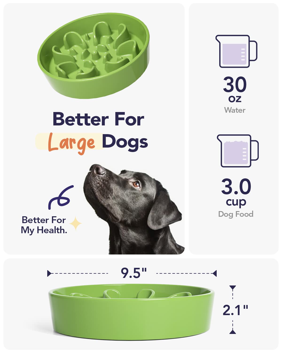LE TAUCI Clover Green design adds color to mealtimes and easy to spot.