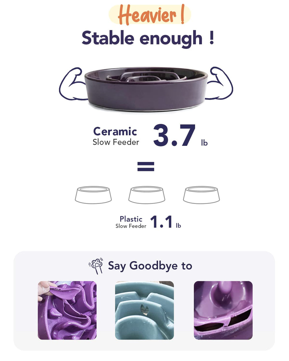 LE TAUCI food-safe ceramic for dry, wet, or raw meals.