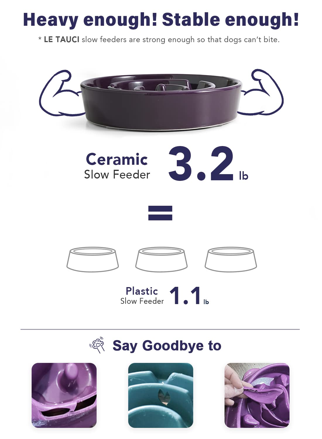 LE TAUCI easy-clean ceramic surface for quick after-meal care