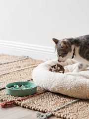 LE TAUCI PET ceramic bowl with non-slip base prevents spills during meals.