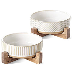 LE TAUCI PET ceramic bowl with lines and dot pattern for a stylish mealtime