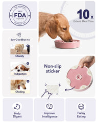 LE TAUCI Pink Bloom heavy ceramic bowl provides stability during meals.