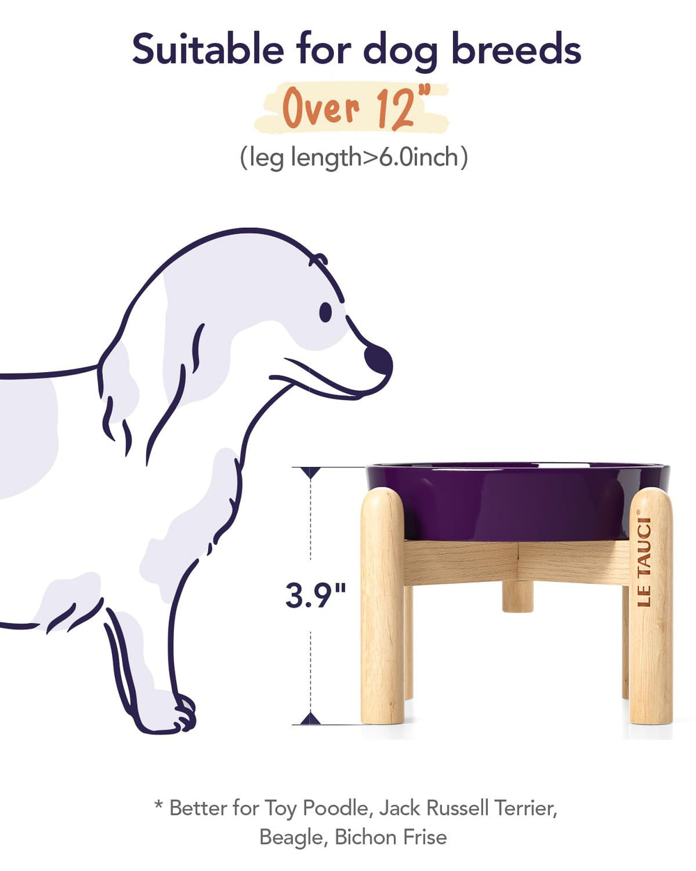 LE TAUCI purple ceramic slow feeder adds color to mealtime
