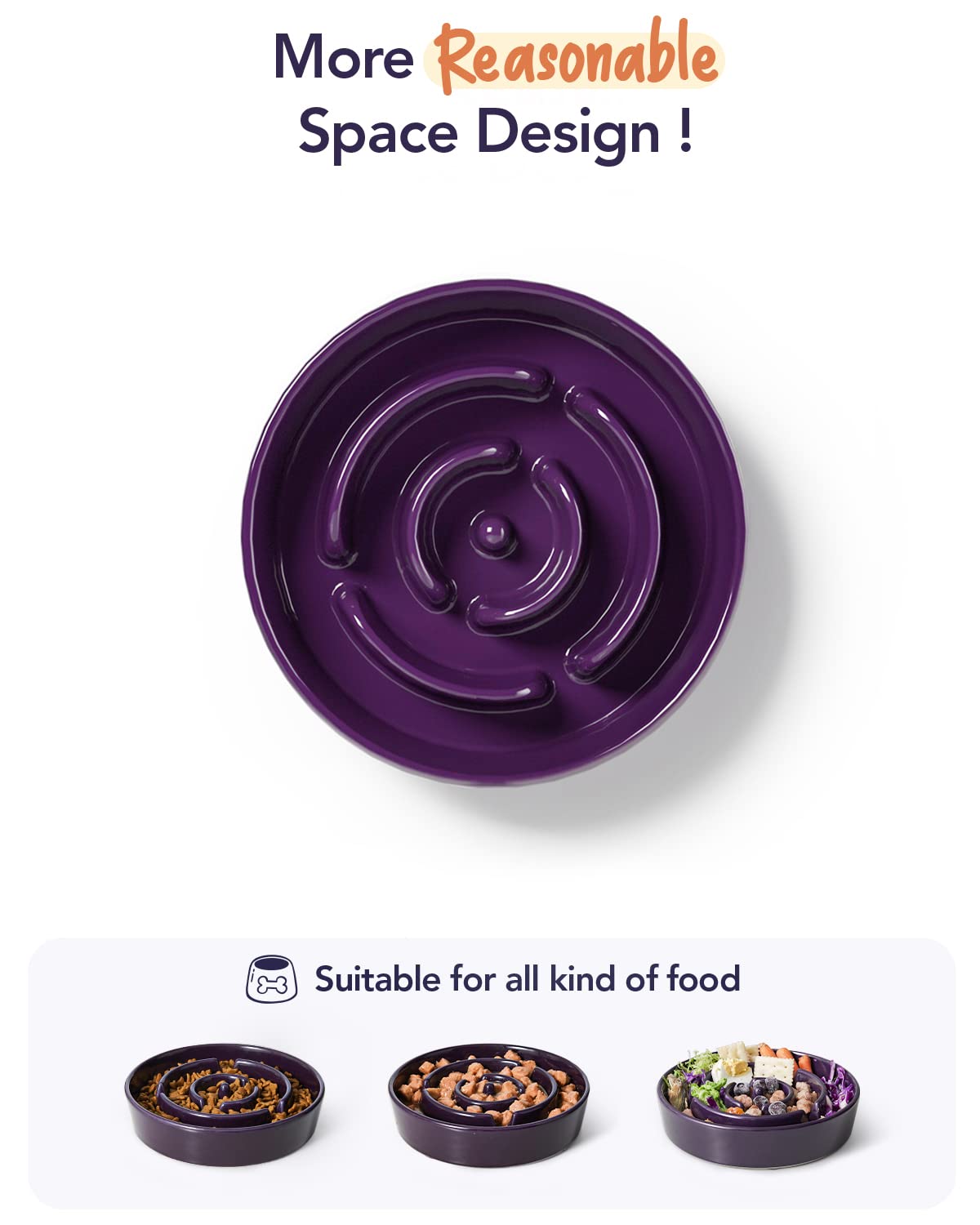 LE TAUCI puzzle maze bowl encourages mindful eating during meals