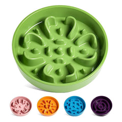 LE TAUCI slow-feeder ceramic dog bowl with 3-cup capacity encouraging paced meals.