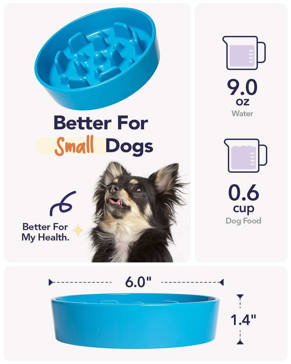 LE TAUCI vortex blue slow feeder bowl is microwave safe for reheating meals