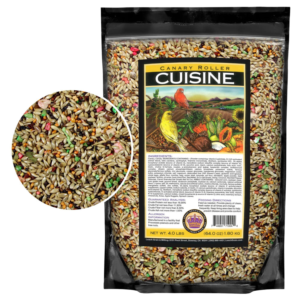 LEACH Canary Cuisine bag front view highlighting premium ingredients for daily energy