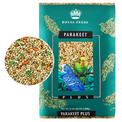 LEACH GRAIN & MILLING CO Parakeet Food Plus bag front showing nutrient-rich blend