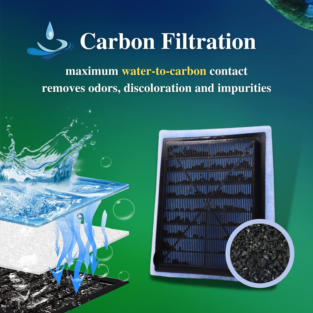 LeadCon coarse floss and activated carbon layer captures debris and impurities.