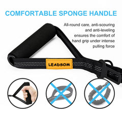 LEADSOM leash shows three reflective threads for safer night visibility.