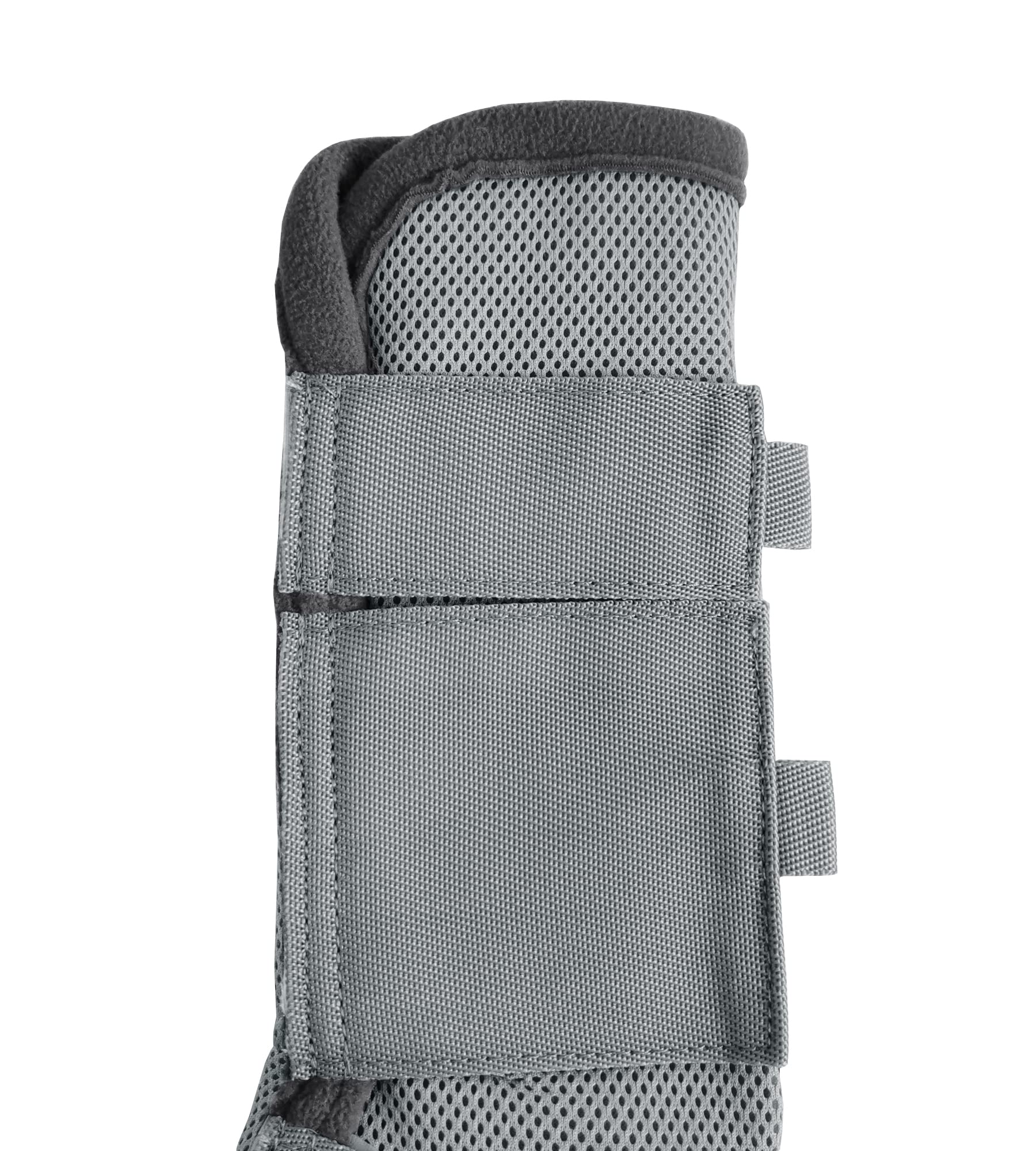 LEAFOREST Horse Fly Boots on rear left leg showing snug Velcro closure.