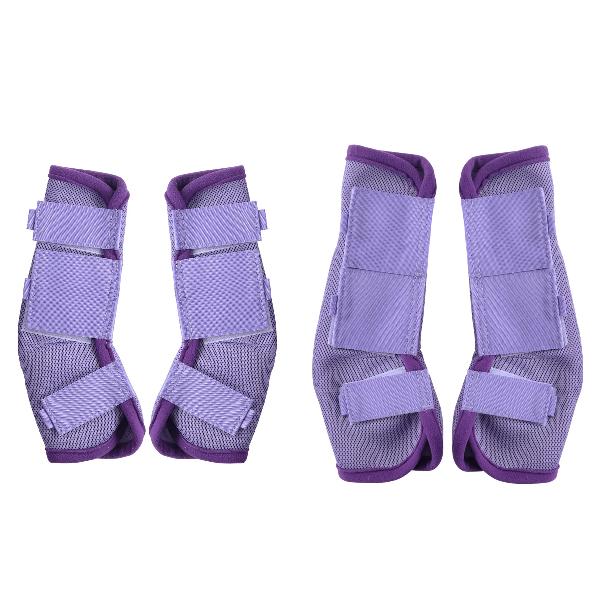 LEAFOREST horse fly boots, front-left view, breathable protection for pasture wear.