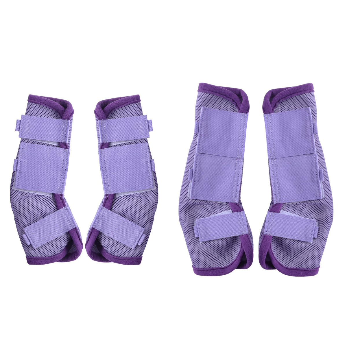 LEAFOREST horse fly boots, front-left view, breathable protection for pasture wear.