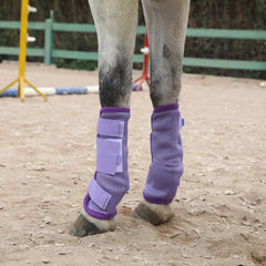 LEAFOREST horse fly boots, rear-left view, comfortable cushioning reduces rubbing.