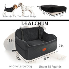 Lealchum car seat with side pocket and clip-on leashes for organization