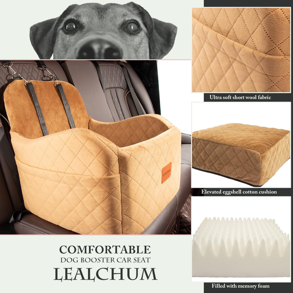 Lealchum booster seat coffee with detachable cover for easy washing