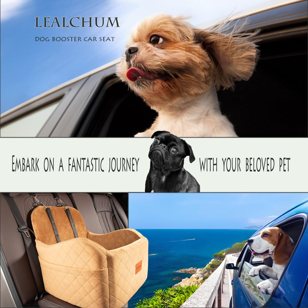 Lealchum booster seat coffee with three straps for secure installation