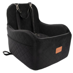 Lealchum dog booster car seat front view showing elevated perch for visibility