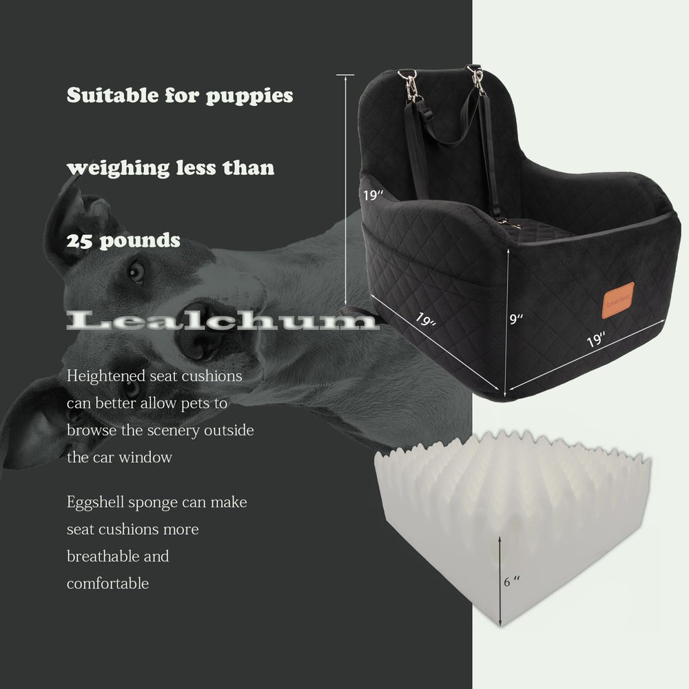 Lealchum booster seat side view with secure harness channel for safety