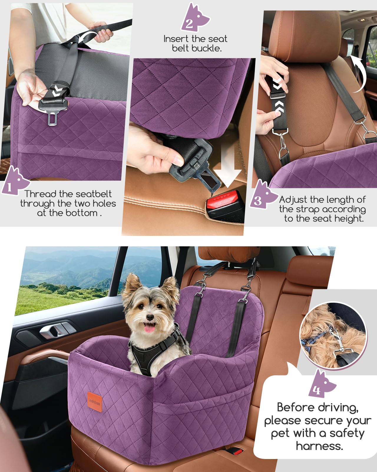 Lealchum booster seat with detachable cover simplifies cleaning after trips