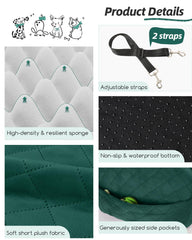 Lealchum dog booster seat memory foam cushion enhances pet comfort on every ride.