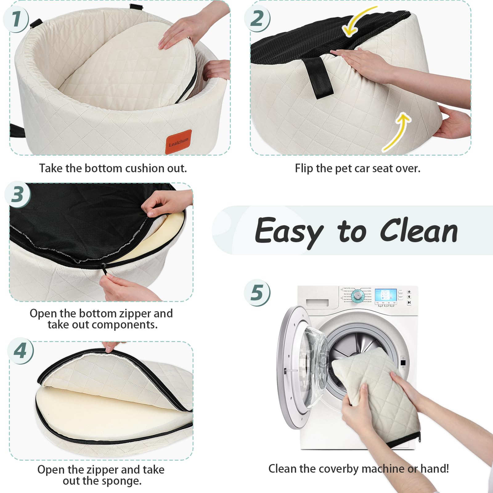Lealchum adjustable shoulder straps secure a snug fit for small dogs