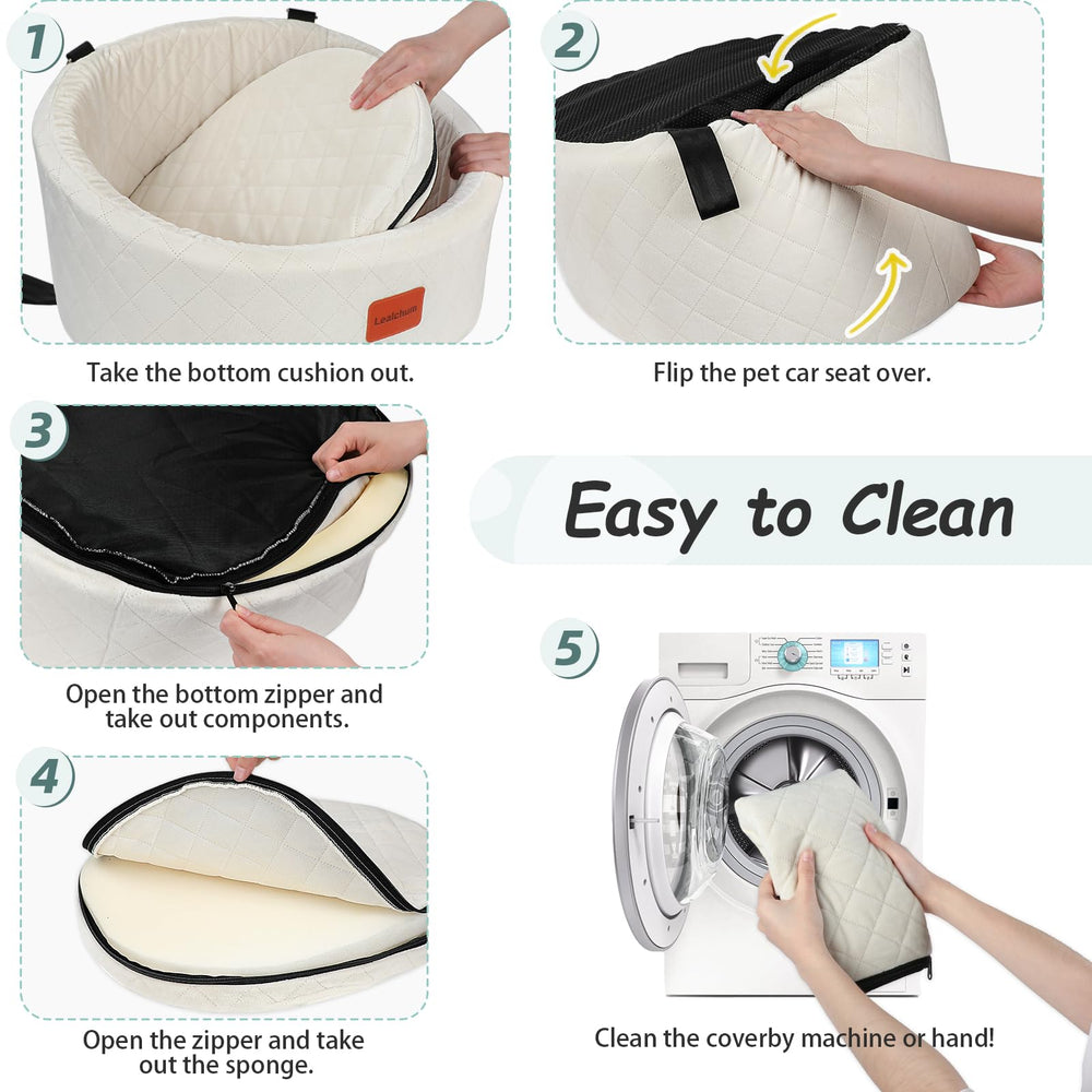 Lealchum adjustable shoulder straps secure a snug fit for small dogs