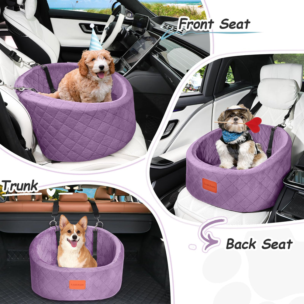 Adjustable shoulder straps on Lealchum dog car seat for flexible fit