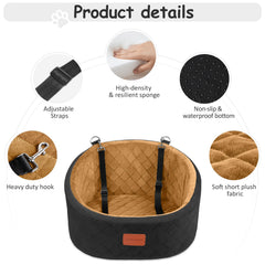 Lealchum Dog Car Seat anti-slip base maintains stability during drive.