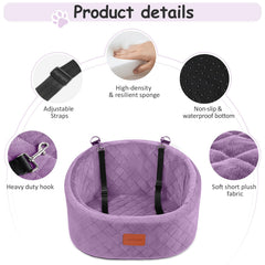Anti-slip base keeps Lealchum dog car seat steady during travel