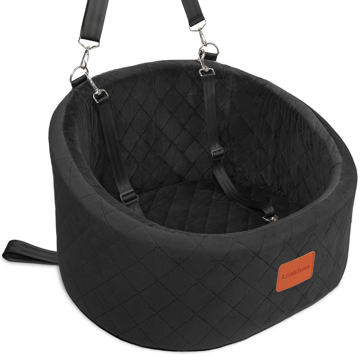 Lealchum dog car seat compact size supports small dogs for comfortable rides