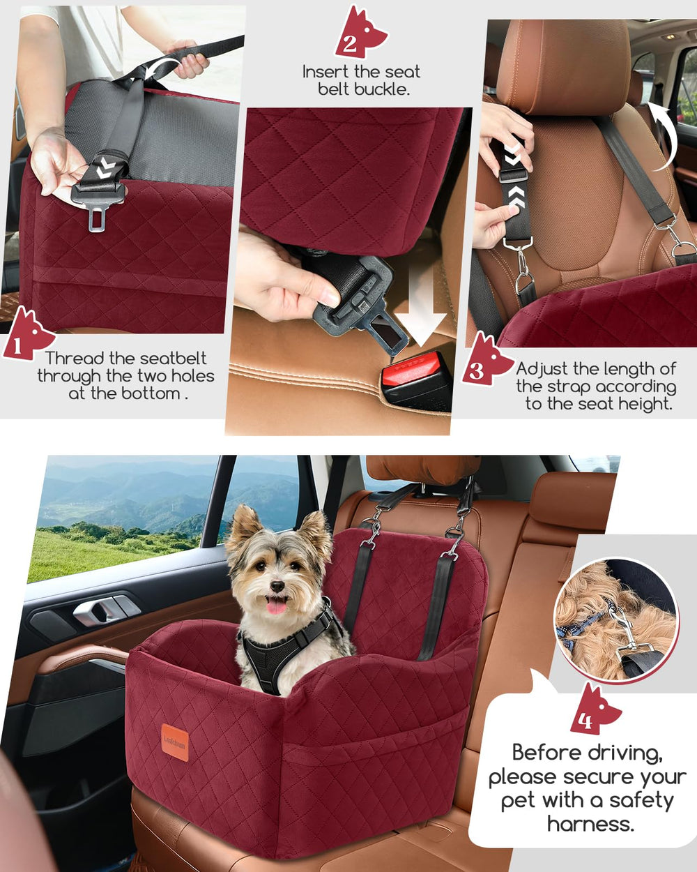 Lealchum car seat detachable cover simplifies cleaning after travel.