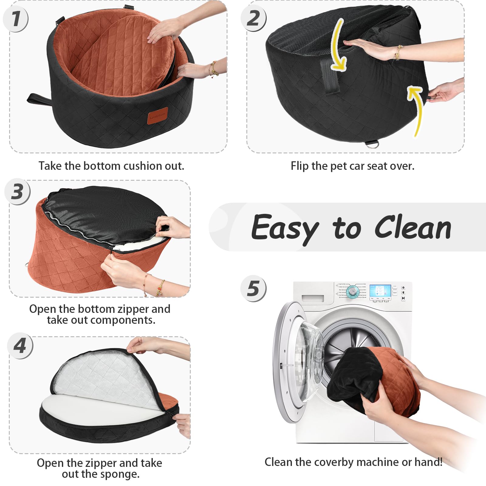 Lealchum car seat fits both front and rear seats securely.