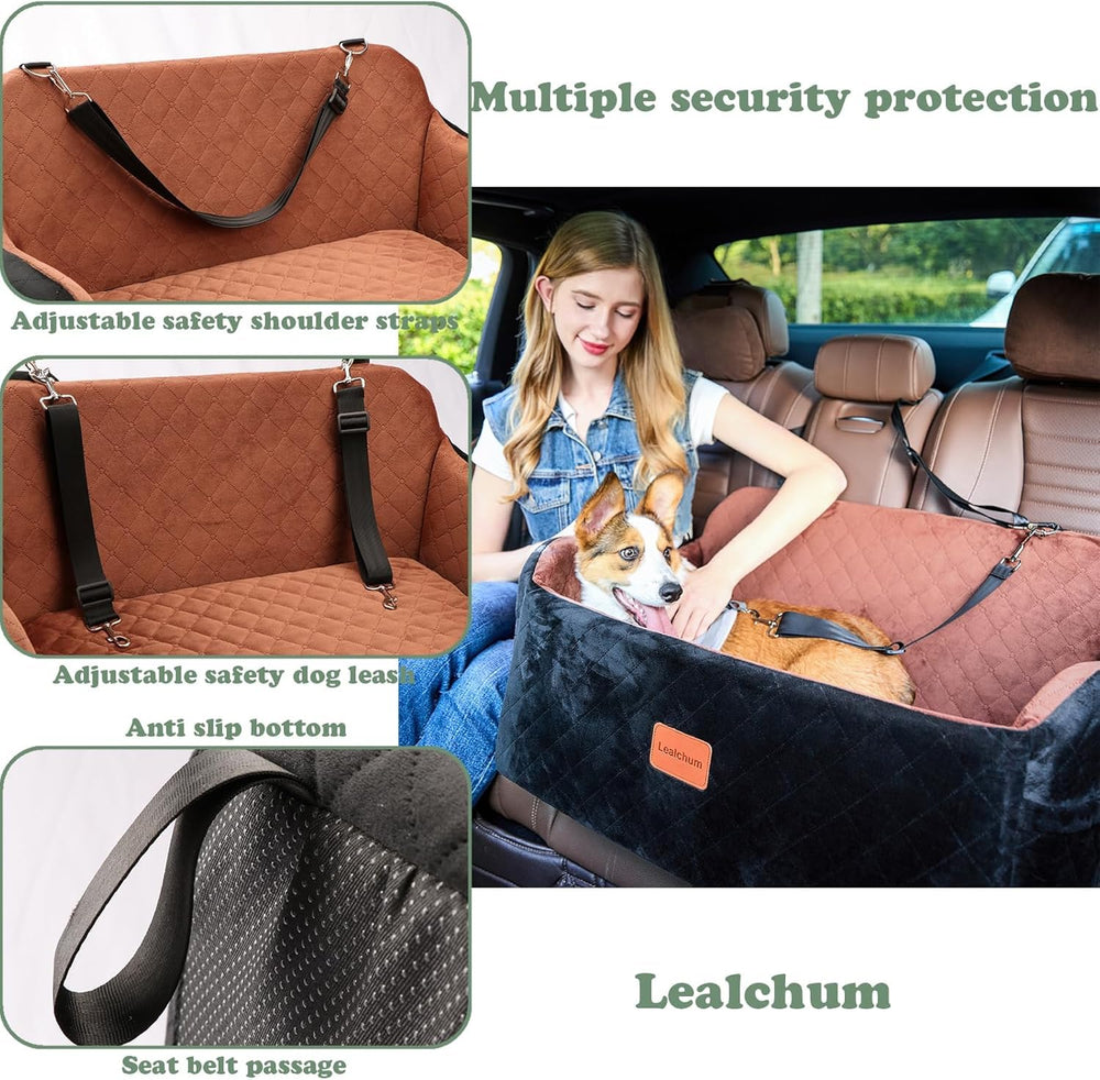 Lealchum dog seat memory foam cushion delivering plush comfort