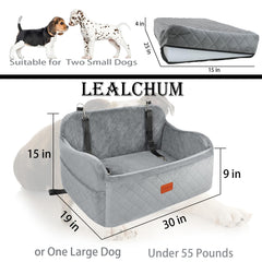 Lealchum dog car seat with non-slip bottom keeps pets secure during travel
