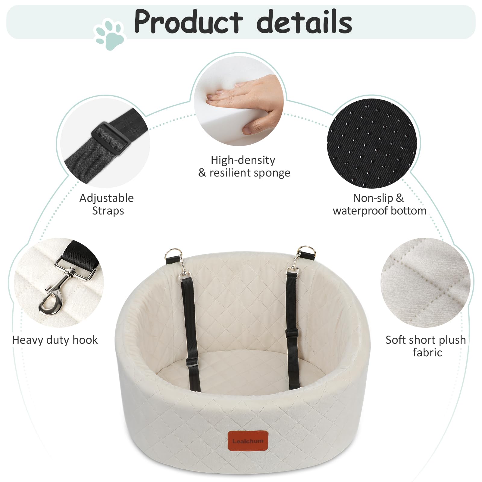 Lealchum car seat includes two safety leashes for secure travel