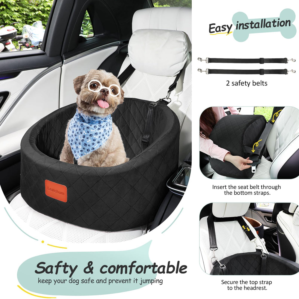 Lealchum dog car seat safety leashes for secure travel