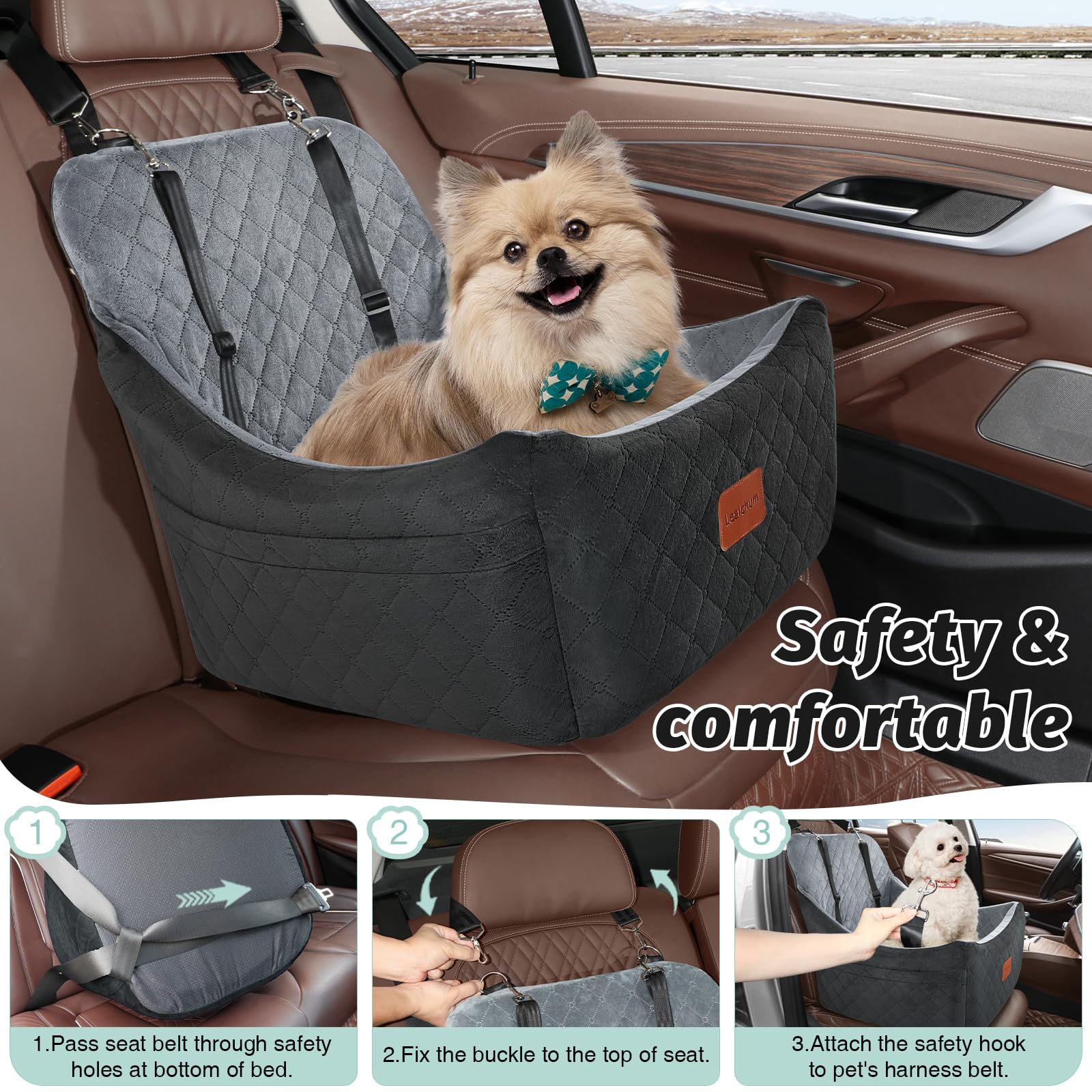 Lealchum seat features side pockets for quick-access essentials