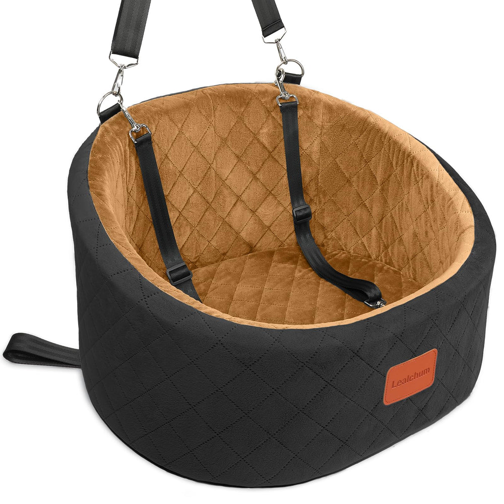 Lealchum Dog Car Seat memory foam comfort for small dogs on trips.