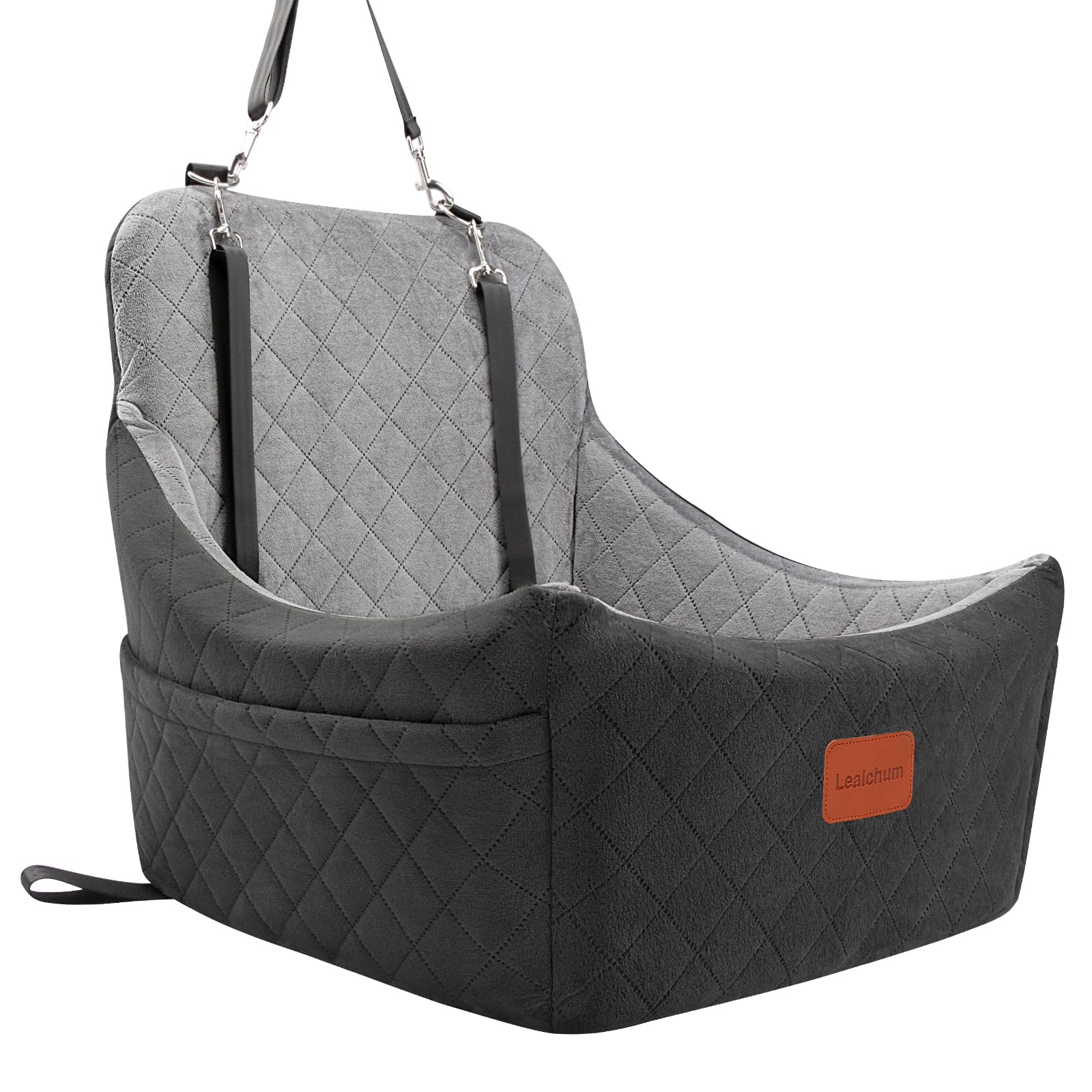 Lealchum dog car seat with soft fabric for comfortable rides