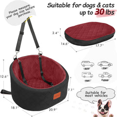 Lealchum dog car seat strap attachment demonstrates secure travel with harness leashes.