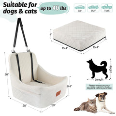 Lealchum seat with adjustable straps keeps the dog stable on the go