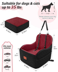 Lealchum puppy car bed with elevated cushion offers cozy views and support.
