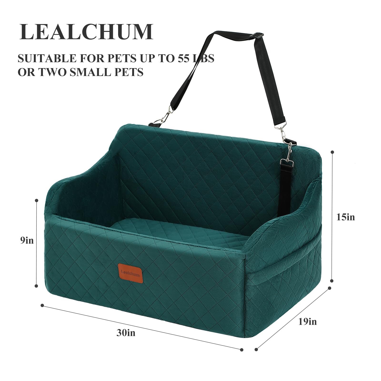 Lealchum safety belt channel keeps your pet secure in the car.