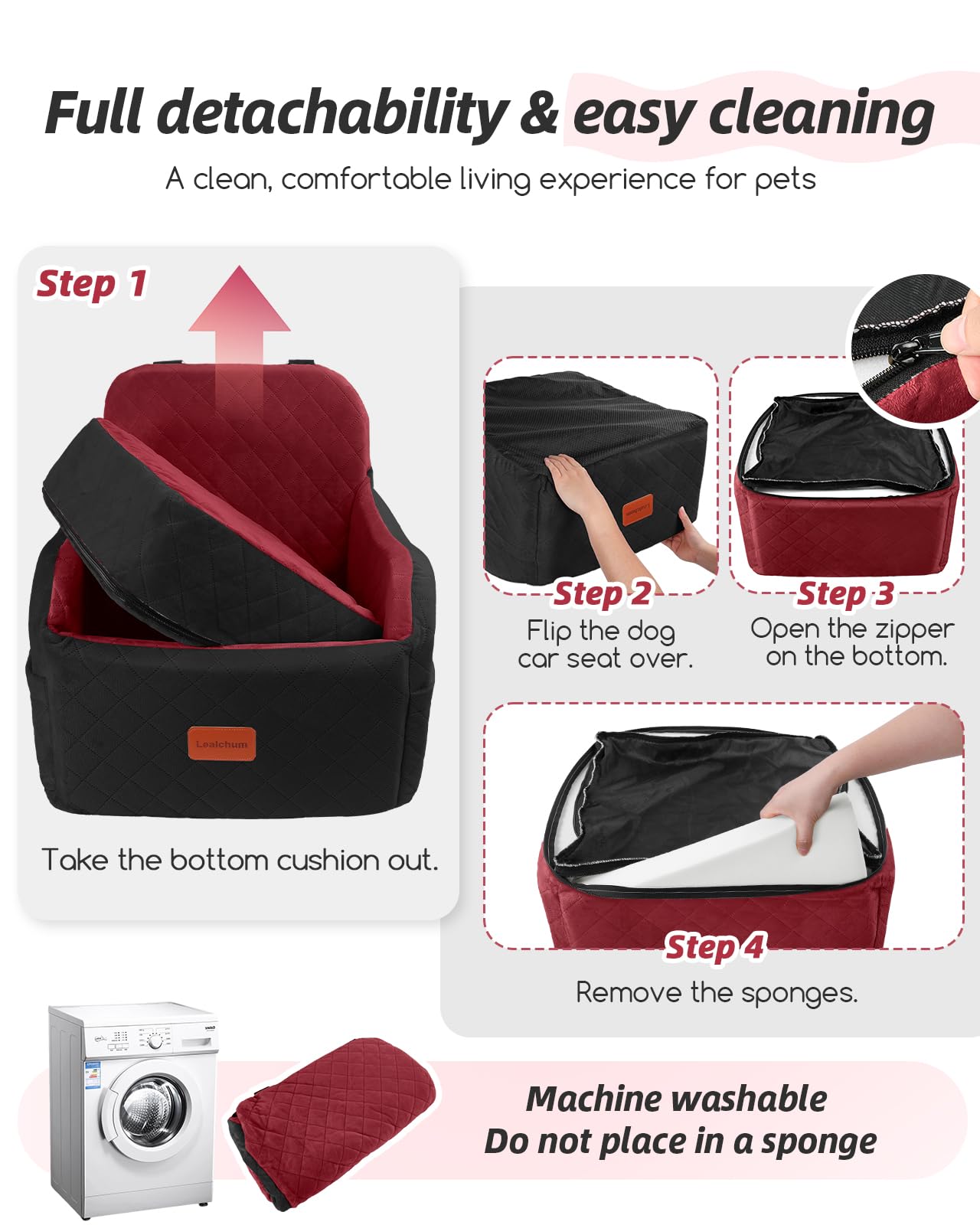 Lealchum two storage pockets help keep essentials within reach during travel.