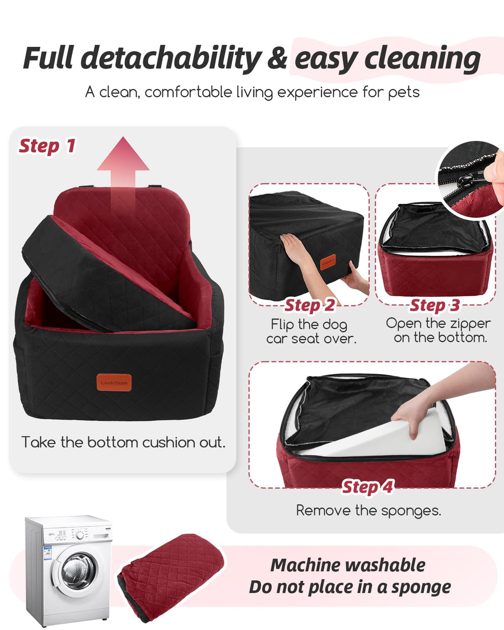 Lealchum two storage pockets help keep essentials within reach during travel.