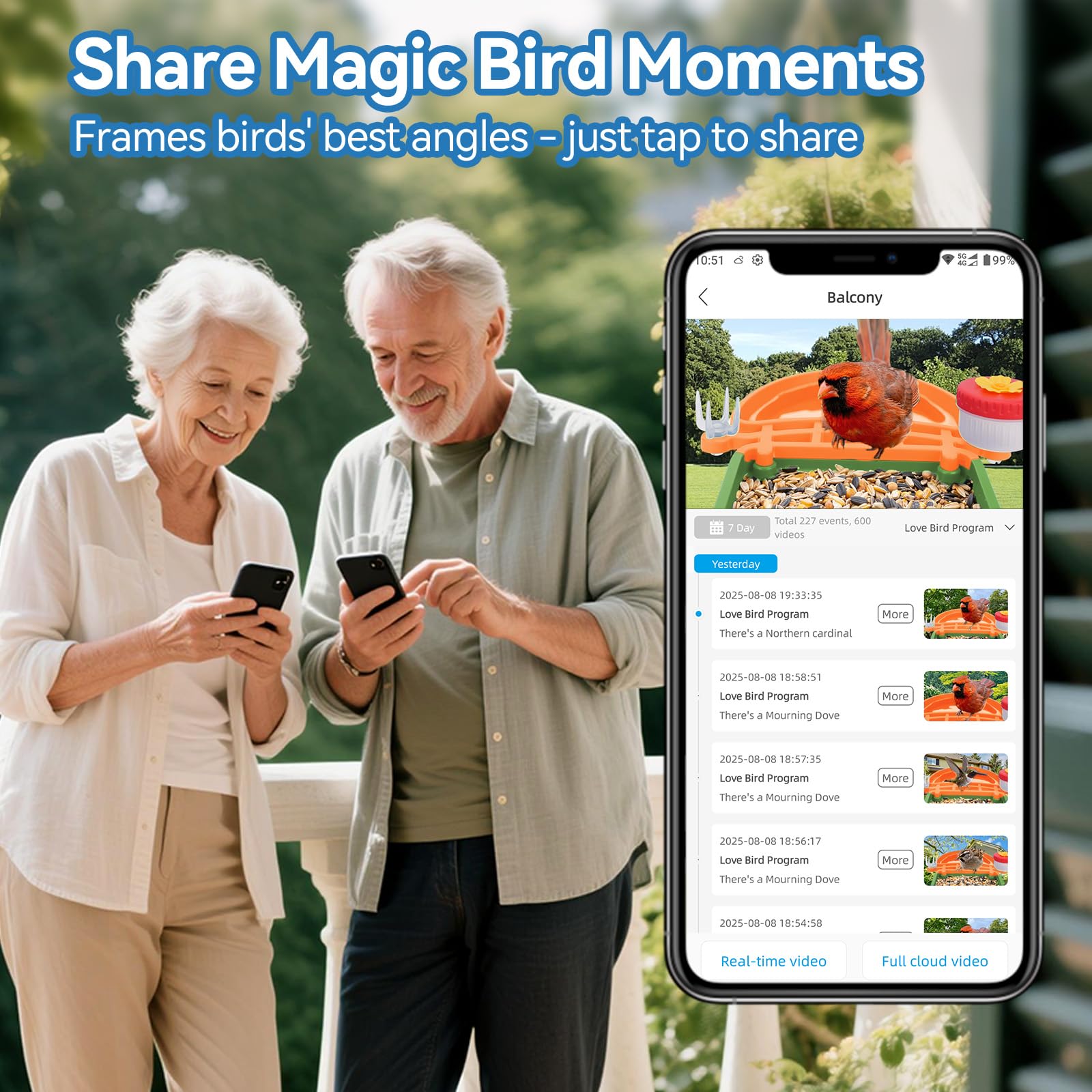 Leapbird Cloud and SD Video Storage captures memories for later viewing.